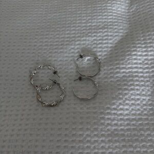 Elegant Silver Hoop Earrings